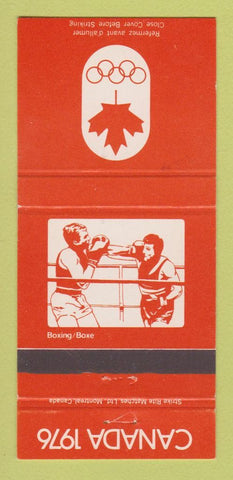 Matchbook Cover - 1976 Olympics Canada Boxing ORANGE 30 Strike