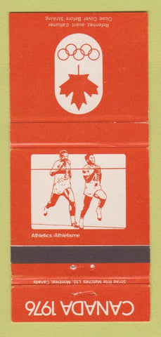 Matchbook Cover - 1976 Olympics Canada Athletics  ORANGE 30 Strike
