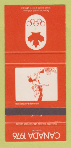 Matchbook Cover - 1976 Olympics Canada Basketball ORANGE 30 Strike