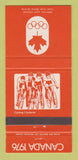 Matchbook Cover - 1976 Olympics Canada Cycling ORANGE 30 Strike