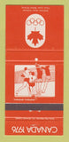 Matchbook Cover - 1976 Olympics Canada Volleyball ORANGE 30 Strike