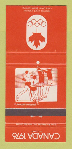 Matchbook Cover - 1976 Olympics Canada Volleyball ORANGE 30 Strike