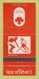 Matchbook Cover - 1976 Olympics Canada Hockey ORANGE 30 Strike