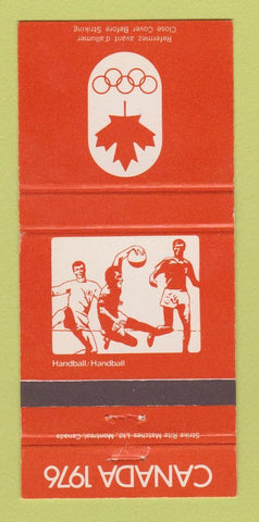 Matchbook Cover - 1976 Olympics Canada Handball ORANGE 30 Strike