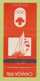 Matchbook Cover - 1976 Olympics Canada Yachting ORANGE 30 Strike