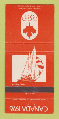 Matchbook Cover - 1976 Olympics Canada Yachting ORANGE 30 Strike