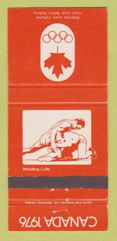 Matchbook Cover - 1976 Olympics Canada Wrestling ORANGE 30 Strike