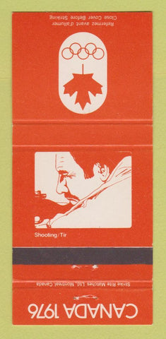 Matchbook Cover - 1976 Olympics Canada Shooting ORANGE 30 Strike