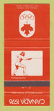 Matchbook Cover - 1976 Olympics Canada Fencing ORANGE 30 Strike