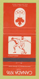 Matchbook Cover - 1976 Olympics Canada Soccer WEAR ORANGE 30 Strike