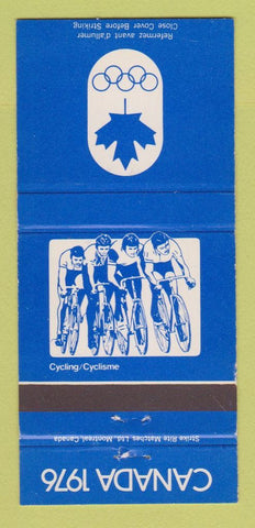 Matchbook Cover - 1976 Olympics Canada Cycling BLUE 30 Strike