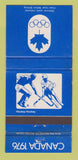 Matchbook Cover - 1976 Olympics Canada Hockey WORN BLUE 30 Strike
