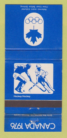 Matchbook Cover - 1976 Olympics Canada Hockey WORN BLUE 30 Strike