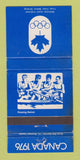 Matchbook Cover - 1976 Olympics Canada Rowing WORN BLUE 30 Strike