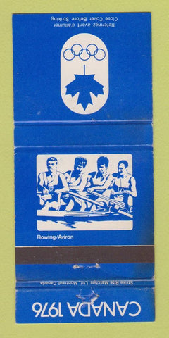 Matchbook Cover - 1976 Olympics Canada Rowing WORN BLUE 30 Strike
