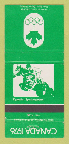 Matchbook Cover - 1976 Olympics Canada Equestrian GREEN 30 Strike