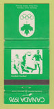 Matchbook Cover - 1976 Olympics Canada Handball GREEN 30 Strike