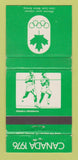 Matchbook Cover - 1976 Olympics Canada Athletics  GREEN 30 Strike