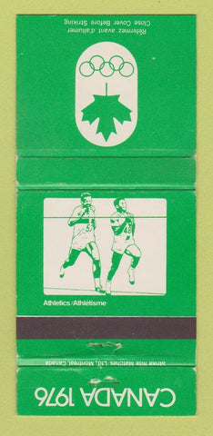 Matchbook Cover - 1976 Olympics Canada Athletics  GREEN 30 Strike