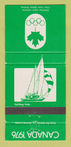 Matchbook Cover - 1976 Olympics Canada Yachting GREEN 30 Strike