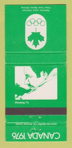 Matchbook Cover - 1976 Olympics Canada Shooting GREEN 30 Strike