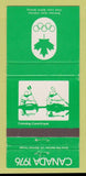 Matchbook Cover - 1976 Olympics Canada Canoeing GREEN 30 Strike