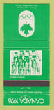 Matchbook Cover - 1976 Olympics Canada Cycling GREEN 30 Strike