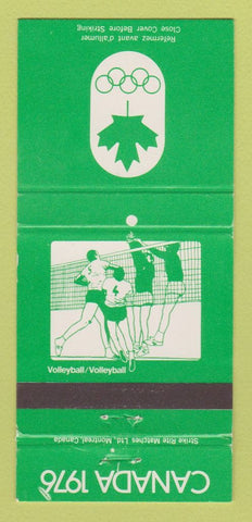 Matchbook Cover - 1976 Olympics Canada Volleyball GREEN 30 Strike