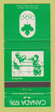 Matchbook Cover - 1976 Olympics Canada Boxing GREEN 30 Strike