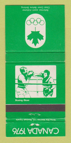 Matchbook Cover - 1976 Olympics Canada Boxing GREEN 30 Strike