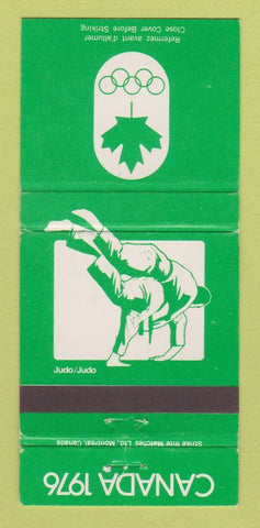 Matchbook Cover - 1976 Olympics Canada Judo GREEN 30 Strike