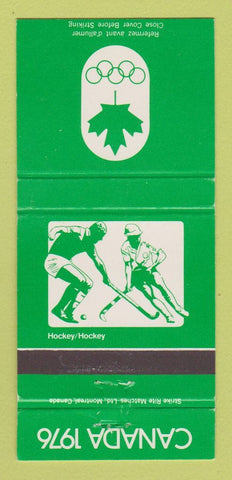 Matchbook Cover - 1976 Olympics Canada Hockey GREEN 30 Strike