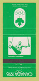 Matchbook Cover - 1976 Olympics Canada Gymnastics GREEN 30 Strike