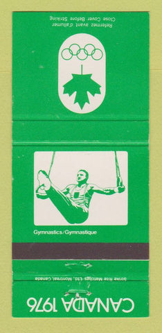 Matchbook Cover - 1976 Olympics Canada Gymnastics GREEN 30 Strike