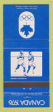 Matchbook Cover - 1976 Olympics Canada Athletics BLUE 30 Strike