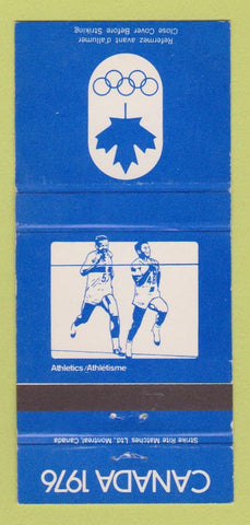 Matchbook Cover - 1976 Olympics Canada Athletics BLUE 30 Strike