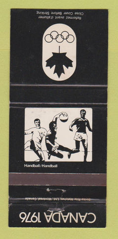 Matchbook Cover - 1976 Olympics Canada Handball BLACK WORN 30 Strike