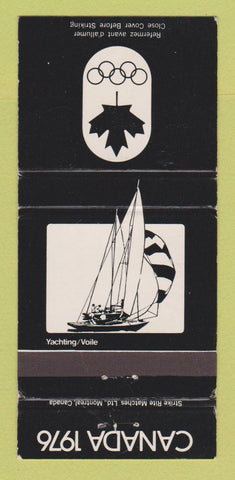 Matchbook Cover - 1976 Olympics Canada Yachting BLACK 30 Strike