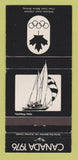 Matchbook Cover - 1976 Olympics Canada Yachting BLACK WEAR 30 Strike