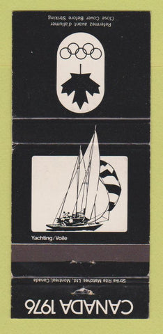 Matchbook Cover - 1976 Olympics Canada Yachting BLACK WEAR 30 Strike