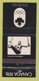 Matchbook Cover - 1976 Olympics Canada Gymnastics BLACK WEAR 30 Strike