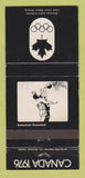 Matchbook Cover - 1976 Olympics Canada Basketball BLACK WEAR 30 Strike