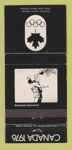 Matchbook Cover - 1976 Olympics Canada Basketball BLACK WEAR 30 Strike