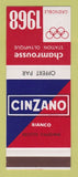 Matchbook Cover - 1968 Olympics Grenoble France Chamrousse Cinzano SAMPLE