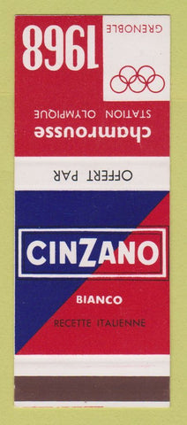 Matchbook Cover - 1968 Olympics Grenoble France Chamrousse Cinzano SAMPLE