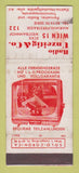 Matchbook Cover - Radio Unzeitig  TV WORN