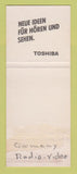 Matchbook Cover - Toshiba VCR? Germany