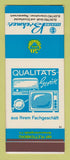 Matchbook Cover - Elektro Brehmer Radio TV SAMPLE