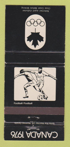 Matchbook Cover - 1976 Olympics Canada Soccer BLACK WEAR 30 Strike