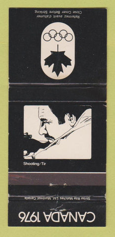 Matchbook Cover - 1976 Olympics Canada Shooting BLACK WEAR 30 Strike
